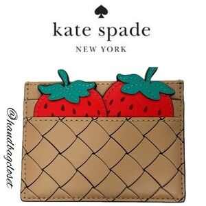 Kate Spade Picnic Perfect Strawberry Card Holder Wallet
